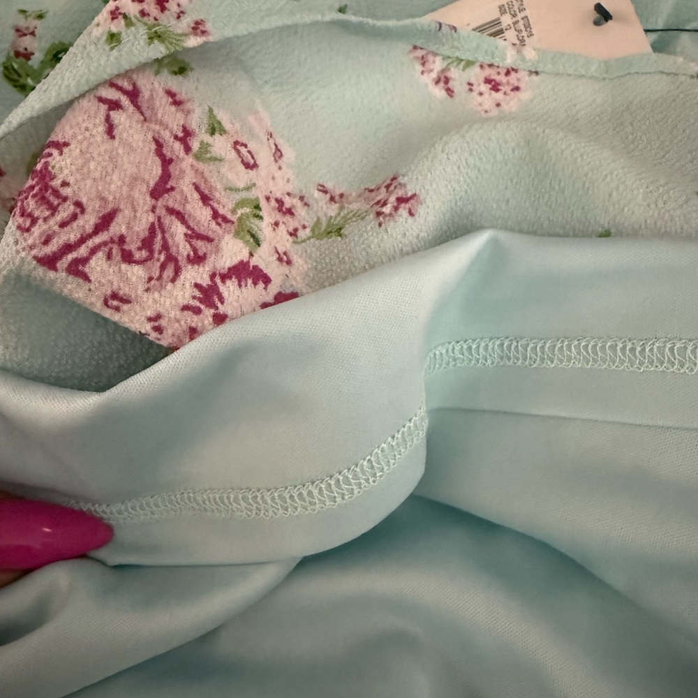 Sage Collective Floral Print Flowy Dress Pastel Blue Size 12 $98 NWT - Picture 4 of 6